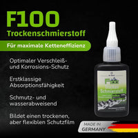 F100 Trocken-Schmierstoff für Fahrradketten | MTB Komponenten